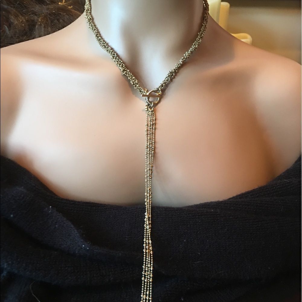 ABS GOLD Twisted Bead Rope Necklace!
